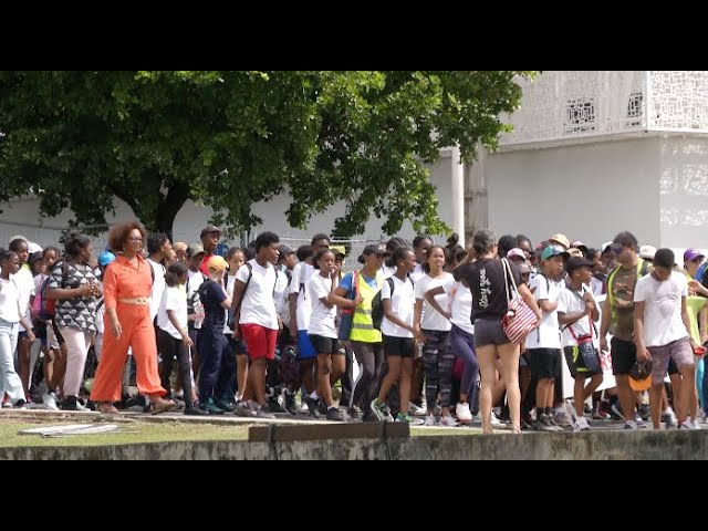 Grande marche solidaire de l’Externat Saint-Joseph de Cluny pour le Téléthon.