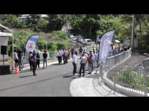 Inauguration du pont Ravine l’Îlet à Champfleury .